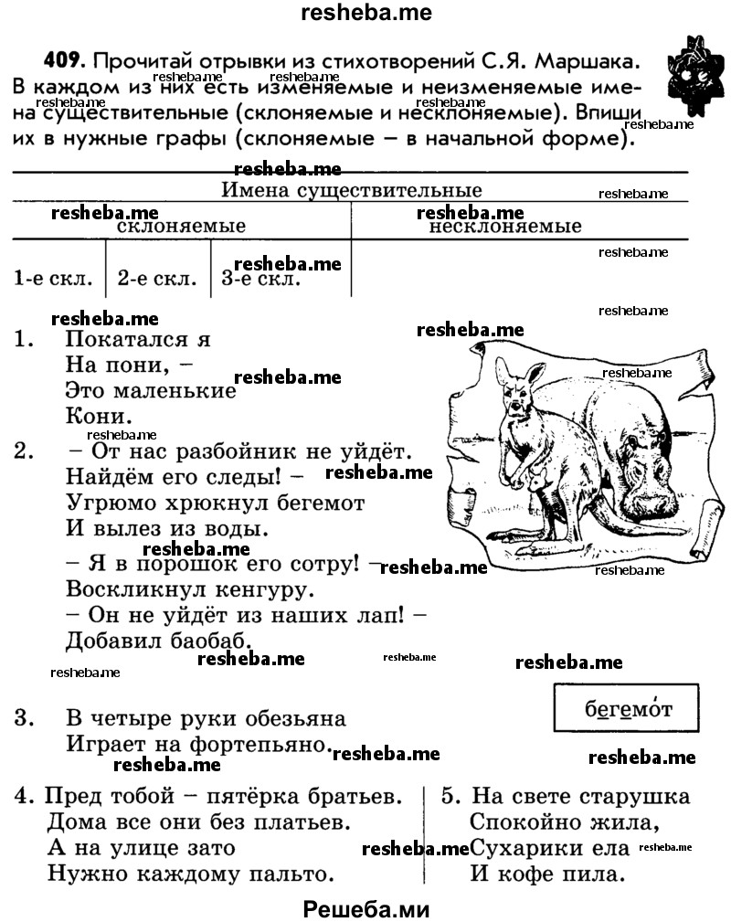     ГДЗ (Учебник) по
    русскому языку    5 класс
                Р.Н. Бунеев
     /        упражнение № / 409
    (продолжение 2)
    