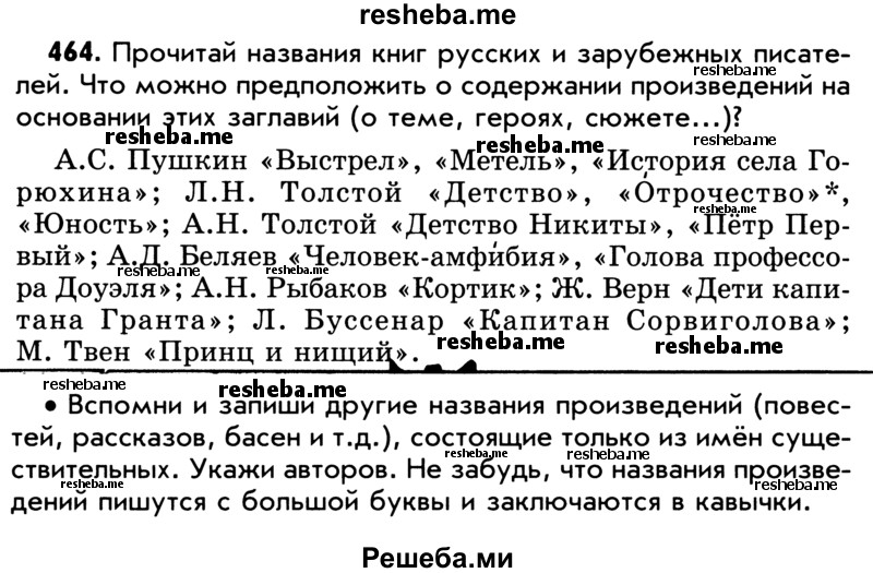     ГДЗ (Учебник) по
    русскому языку    5 класс
                Р.Н. Бунеев
     /        упражнение № / 464
    (продолжение 2)
    