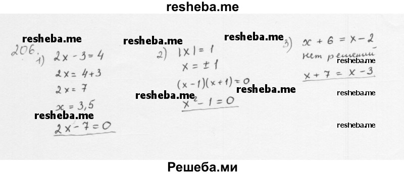     ГДЗ (Решебник 2016) по
    алгебре    8 класс
                А.Г. Мерзляк
     /        упражнение / 206
    (продолжение 2)
    