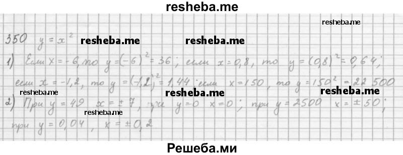     ГДЗ (Решебник 2016) по
    алгебре    8 класс
                А.Г. Мерзляк
     /        упражнение / 350
    (продолжение 2)
    
