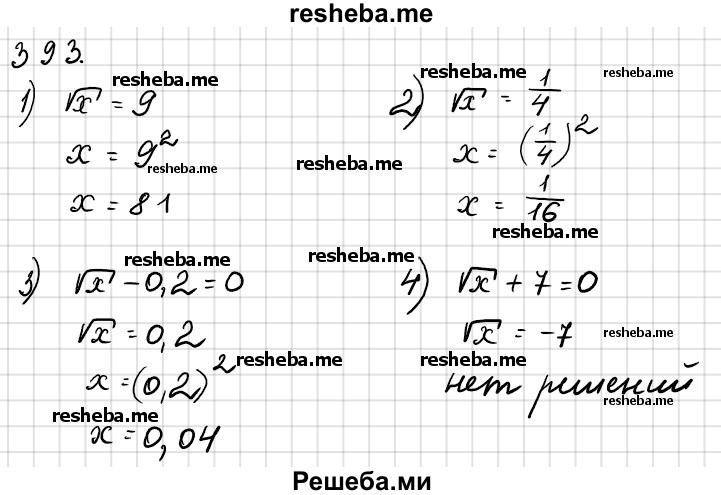     ГДЗ (Решебник 2016) по
    алгебре    8 класс
                А.Г. Мерзляк
     /        упражнение / 393
    (продолжение 2)
    