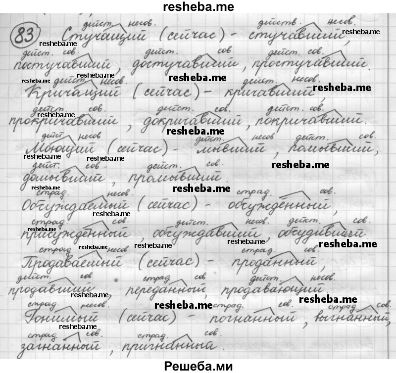     ГДЗ (Решебник 2016) по
    русскому языку    7 класс
                Л. М. Рыбченкова
     /        упражнение / 83
    (продолжение 2)
    