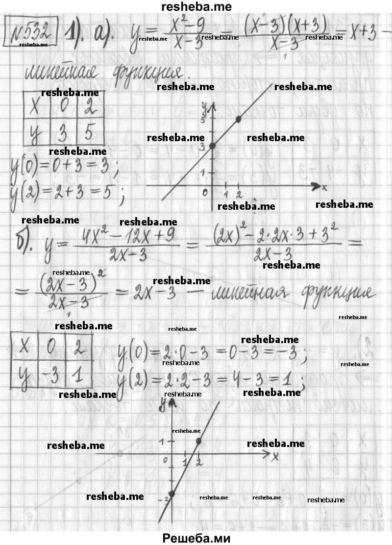     ГДЗ (Решебник) по
    алгебре    7 класс
                Г. К. Муравин
     /        упражнение / 532
    (продолжение 2)
    