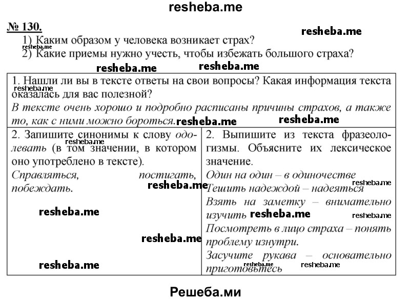     ГДЗ (Решебник к старому учебнику) по
    русскому языку    9 класс
                Рыбченкова Л.М.
     /        упражнение / 130
    (продолжение 2)
    