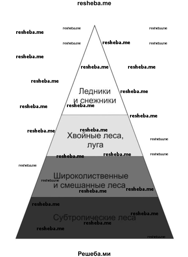 Используя текст на с. 145-146 учебника, составьте схему высотной поясности Большого Кавказа