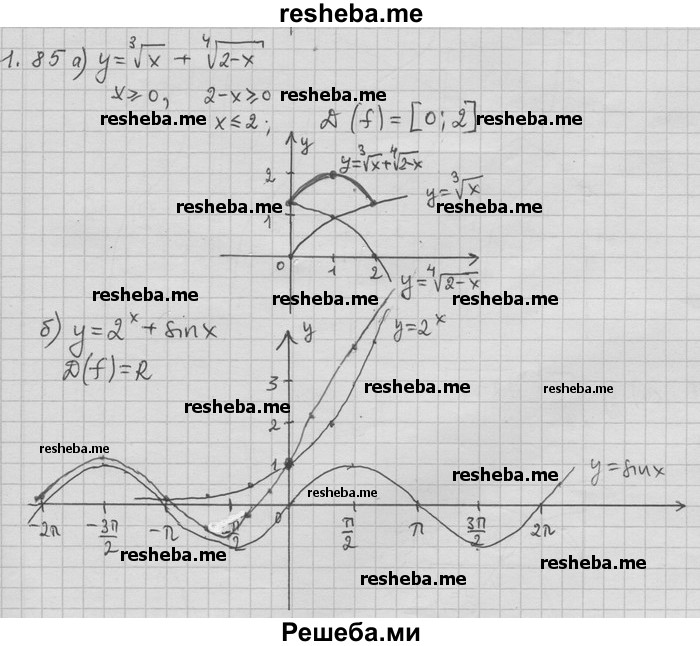     ГДЗ (Решебник) по
    алгебре    11 класс
                Никольский С. М.
     /        номер / § 1 / 85
    (продолжение 2)
    