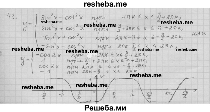     ГДЗ (Решебник) по
    алгебре    11 класс
                Никольский С. М.
     /        задача для повторения / 43
    (продолжение 2)
    