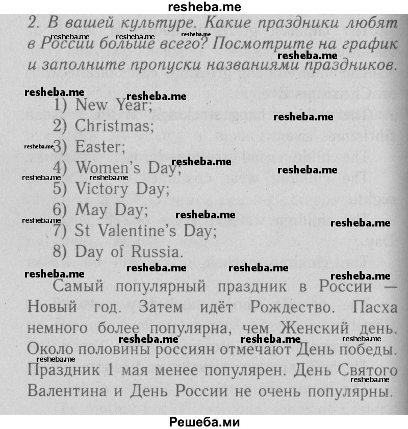     ГДЗ (Решебник №2 2013) по
    английскому языку    5 класс
            (рабочая тетрадь )            Кузовлев В. П.
     /        unit 5 / lesson 1 / 2
    (продолжение 2)
    