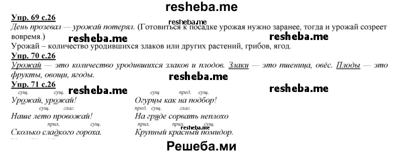     ГДЗ (Решебник 2013) по
    русскому языку    3 класс
                Желтовская Л.Я.
     /        часть 1. страница / 26
    (продолжение 2)
    