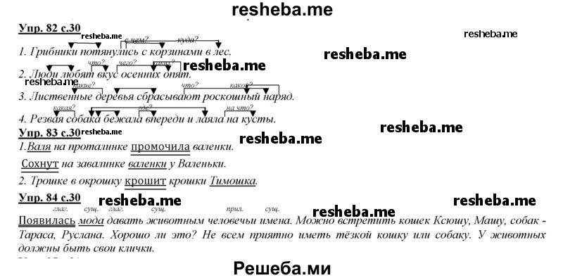     ГДЗ (Решебник 2013) по
    русскому языку    3 класс
                Желтовская Л.Я.
     /        часть 1. страница / 30
    (продолжение 2)
    