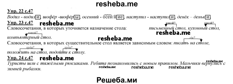     ГДЗ (Решебник 2013) по
    русскому языку    3 класс
                Желтовская Л.Я.
     /        часть 1. страница / 47
    (продолжение 2)
    