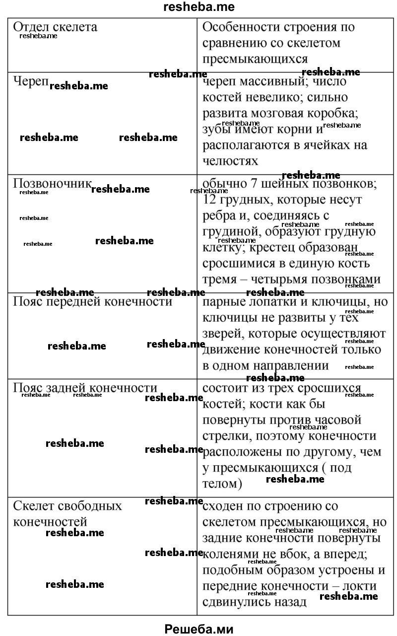 Местообитания, особенности внешнего строения, скелета и мышц млекопитающих