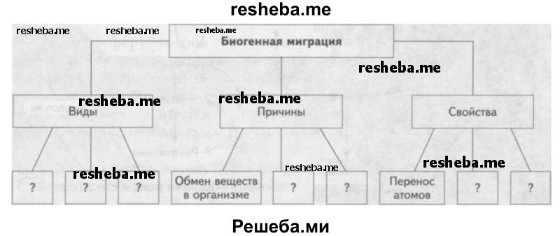 Завершите схему «Биогенная миграция»