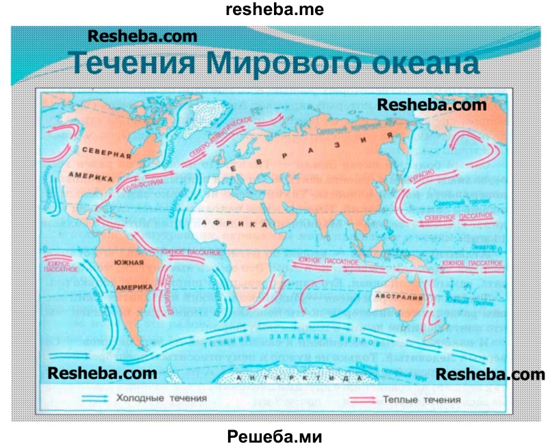 Система теплых и холодных океанических течений. Тёплые и холодные течения на карте мирового океана. Крупнейшие течения мирового океана схема. Контурная карта мирового океана с теплыми и холодными течениями. Тёплые течения мирового океана на карте.